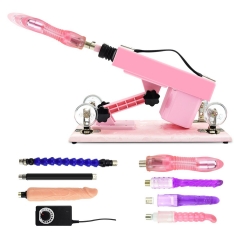 Pink Sex Machine Sex Toy With 7 Attachments Unisex Dildos